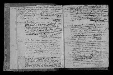 265 vues Registre paroissial. Baptêmes, mariages, sépultures (septembre 1723-1742) ; sépultures (janvier 1743)