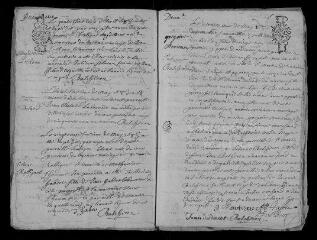 13 vues Registre paroissial. Baptêmes, mariages, sépultures (mars 1683-décembre 1684)
