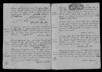 8 vues Registre paroissial. Baptêmes, mariages, sépultures (janvier-octobre 1708) ; mariages, sépultures (janvier 1709)