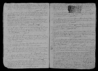 14 vues  - Registre paroissial. Baptêmes, mariages, sépultures (1698-février 1699) (ouvre la visionneuse)