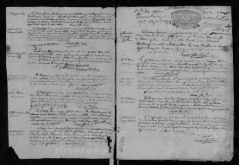72 vues Registre paroissial. Baptêmes, mariages, sépultures (février 1733-décembre 1764)