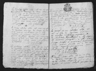 11 vues  - Registre paroissial. Baptêmes (mars-novembre 1681) ; mariages (juin-novembre 1681) (ouvre la visionneuse)