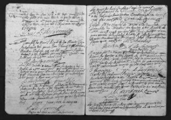 12 vues  - Registre paroissial. Baptêmes, mariages, sépultures (1704) ; sépulture (janvier 1705) (ouvre la visionneuse)