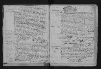 133 vues Registre paroissial. Baptêmes, mariages, sépultures (1713-1732) ; baptêmes, sépultures (janvier 1733)