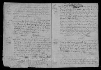 13 vues  - Registre paroissial. Baptêmes, mariages, sépultures (avril-décembre 1692) (ouvre la visionneuse)