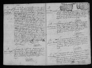 15 vues Registre paroissial. Baptêmes, mariages, sépultures (1704) ; mariage (janvier 1705)