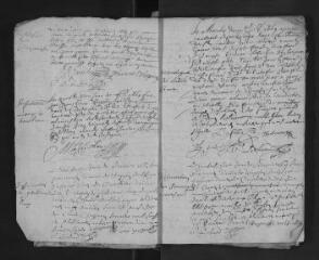 199 vues  - Registre paroissial. Baptêmes, mariages, sépultures (1669-juillet 1686) (ouvre la visionneuse)