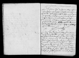 29 vues Registre paroissial. Baptêmes, mariages, sépultures (1669) ; mariages, sépultures (janvier 1670)