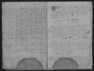 102 vues Registre paroissial. Baptêmes, mariages, sépultures (mai 1674-décembre 1688)