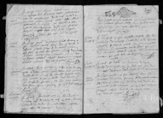 14 vues  - Registre paroissial. Baptêmes, mariages, sépultures (1692-mars 1693) (ouvre la visionneuse)