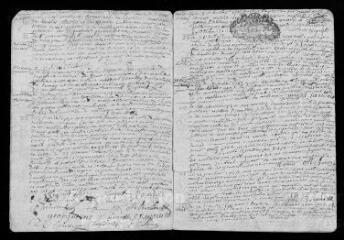 15 vues Registre paroissial des baptêmes, mariages, sépultures (juin 1712 - 1715)