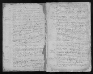46 vues Registre paroissial des baptêmes, mariages, sépultures (juillet 1721-mars 1732)