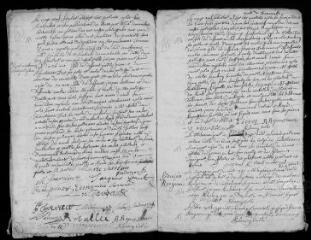 13 vues Registre paroissial des baptêmes, mariages, sépultures (1740- janv. 1741)
