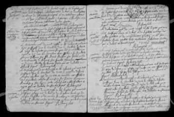 11 vues Registre paroissial des baptêmes, mariages, sépultures (1746- janv. 1747)