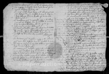 7 vues  - Registre paroissial des mariages, sépultures (1747) (ouvre la visionneuse)
