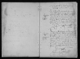 15 vues  - Registre paroissial. Baptêmes (avril 1668-février 1669) (ouvre la visionneuse)