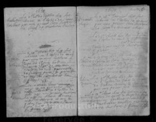 23 vues Registre paroissial. Sépultures (novembre 1640-novembre 1642 ; avril 1657-décembre 1667) ; sépultures des enfants (1659-juin 1661)