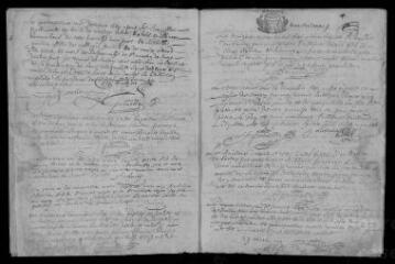 13 vues Registre paroissial. Baptêmes, mariages, sépultures (février 1681-mars 1684)