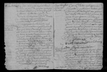 15 vues  - Registre paroissial. Baptêmes, mariages, sépultures (avril-décembre 1716) ; baptêmes, séputures (janvier-février 1717) (ouvre la visionneuse)
