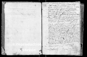 133 vues Registre paroissial. Baptêmes, mariages, sépultures (1688-1702) ; baptême (janvier 1703)