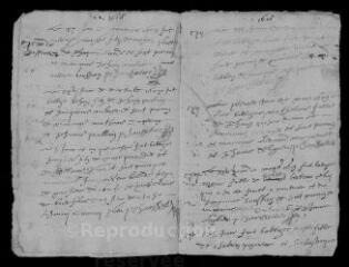 7 vues Registre paroissial. Baptêmes (février 1608-février 1610)