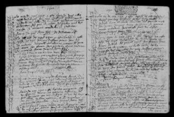 9 vues Registre paroissial. Baptêmes, mariages, sépultures (janvier-novembre 1700)
