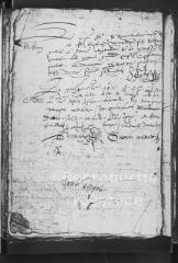 281 vues Registre paroissial. Baptêmes (mai 1584-juillet 1607; janvier 1620)