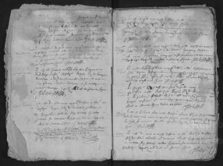 44 vues Registre paroissial. Baptêmes (décembre 1651-août 1655)