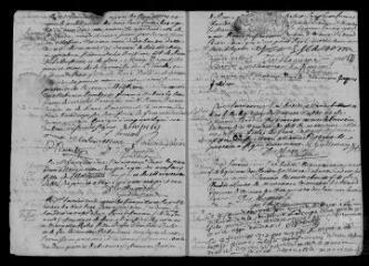 15 vues Registre paroissial. Baptêmes, mariages, sépultures (janvier-octobre 1712)