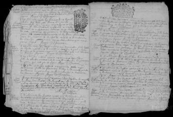 9 vues Registre paroissial. Baptêmes, mariages, sépultures (octobre-décembre 1712) ; baptêmes, sépultures (janvier 1713)