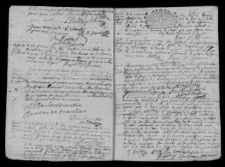 15 vues Registre paroissial. Baptêmes, mariages, sépultures (1715-janvier 1716)