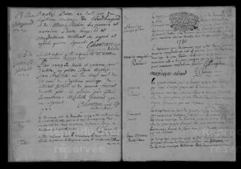 32 vues Registre paroissial. Baptêmes, mariages, sépultures (juin 1729-décembre 1733)