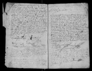 116 vues Registre paroissial. Baptêmes, mariages, sépultures (février 1672-juin 1683)
