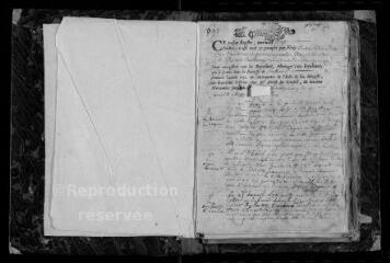 148 vues Registre paroissial. Baptêmes, mariages, sépultures (1692-mars 1703)