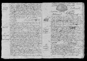 13 vues Registre paroissial. Baptêmes, mariages, sépultures (janvier 1725-novembre 1726)