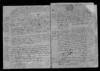 129 vues Registre paroissial. Baptêmes, mariages, sépultures (1682-1699)