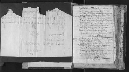 265 vues Registre paroissial. Baptêmes, mariages, sépultures (1668-1669 ; 1673-1727) ; mariage (janvier 1728)