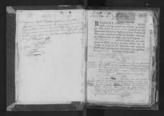 219 vues Registre paroissial. Baptêmes, mariages, sépultures (1701-1702 ; 1704-1724) ; baptême (janvier 1725)