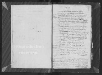 126 vues Registre paroissial. Baptêmes, mariages, sépultures (1725-décembre 1743)