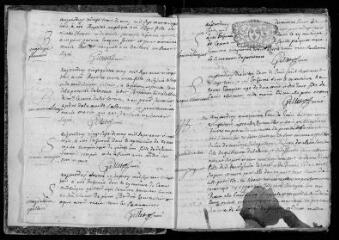 161 vues Registre paroissial. Baptêmes, mariages, sépultures (avril 1723-décembre 1742) ; baptême (janvier 1743)
