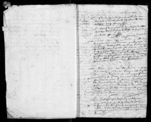56 vues  - Registre paroissial. Baptêmes, mariages, sépultures (1668-juin 1671) (ouvre la visionneuse)