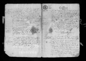 29 vues  - Registre paroissial. Baptêmes, mariages, sépultures (juin 1678-février 1680) (ouvre la visionneuse)