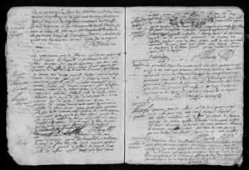 27 vues  - Registre paroissial. Baptêmes, mariages, sépultures (février 1691-mai 1692) (ouvre la visionneuse)