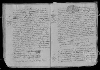 14 vues  - Registre paroissial. Baptêmes, mariages, sépultures (juin-décembre 1726) (ouvre la visionneuse)
