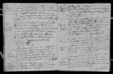 31 vues Registre paroissial. Baptêmes, mariages, sépultures (1732-1733) ; baptêmes (janvier 1734)