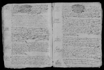 15 vues Registre paroissial. Baptêmes, mariages, sépultures (1735) ; sépultures (janvier 1736)