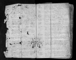203 vues Registre paroissial. Baptêmes, mariages, sépultures (avril 1725-janvier 1732)