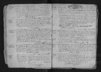 153 vues Registre paroissial. Baptêmes, mariages, sépultures (1688-1704) ; mariages, sépultures (janvier 1705)