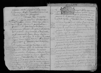 102 vues Registre paroissial. Baptêmes, mariages, sépultures (1713-mai 1718 ; 1719-octobre 1729)