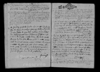 10 vues Registre paroissial. Baptêmes, mariages, sépultures (avril1692-février 1693)